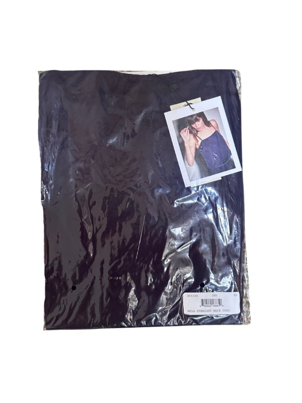NEW Nation LTD Navy Blue Mila Straight Neck Silk Cami - Women's XS